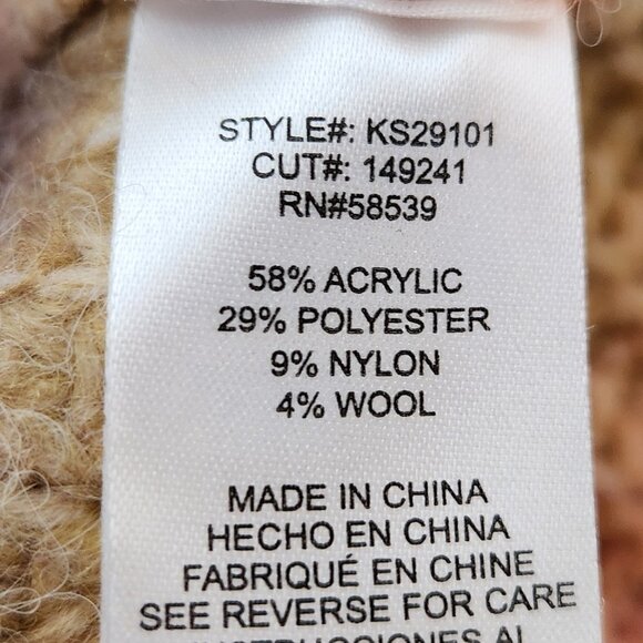 KUT FROM THE KLOTH Isla Braided Button Down Cardigan Oatmeal Coral Womens Sz S - Picture 6 of 6